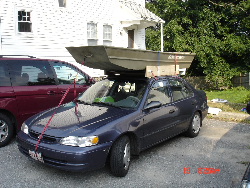 Car topping my 10ft Jon